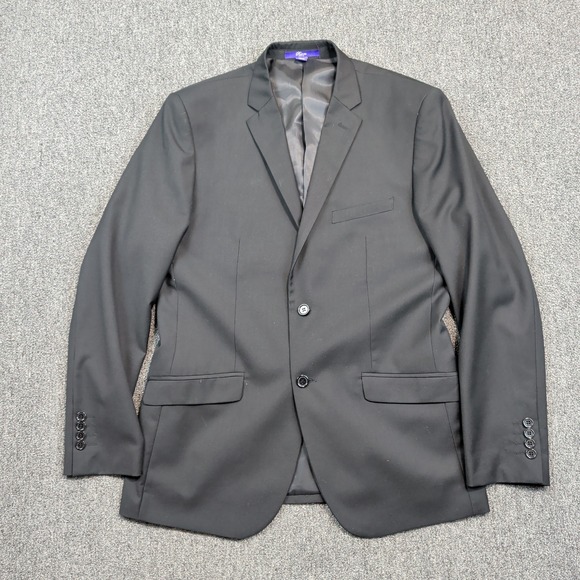 Retro Paris Monte Carlo III Blazer 42L Black Modern Tailored Suit Jacket Formal — photo 2